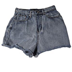Pretty Little Thing Jean Shorts Womens Size 4 High Waist Denim Hot Pants